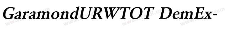 GaramondURWTOT DemEx字体转换